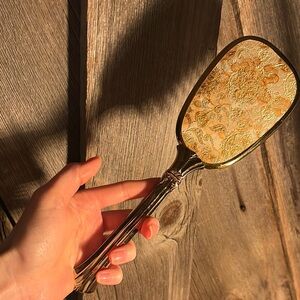 Vintage Gold Hand Mirror